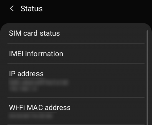 android terminal emulator mac address